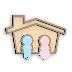 Home Schlüsselanhänger Laser Cut Datei: SVG DXF PDF (Digitaler Download)