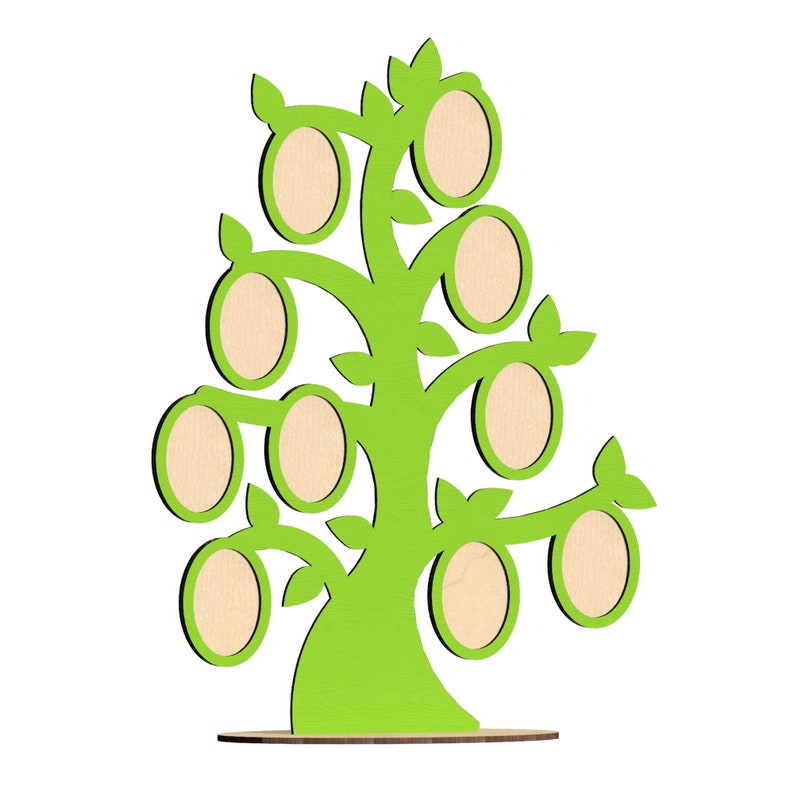 Family Tree Picture Frame Display Laser Cut Files Etsy