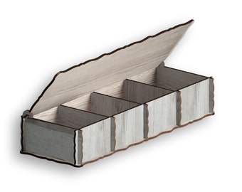 Plantilla de corte láser para caja de té con tapa (descarga digital)