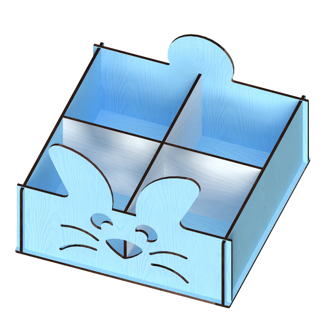 Rabbit Box Laser Cut Files laser cut template Vector for Etsy