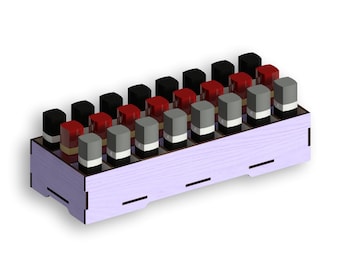 Lipstick Organizer Laser Cut Files: Vector Template (Digital Download)