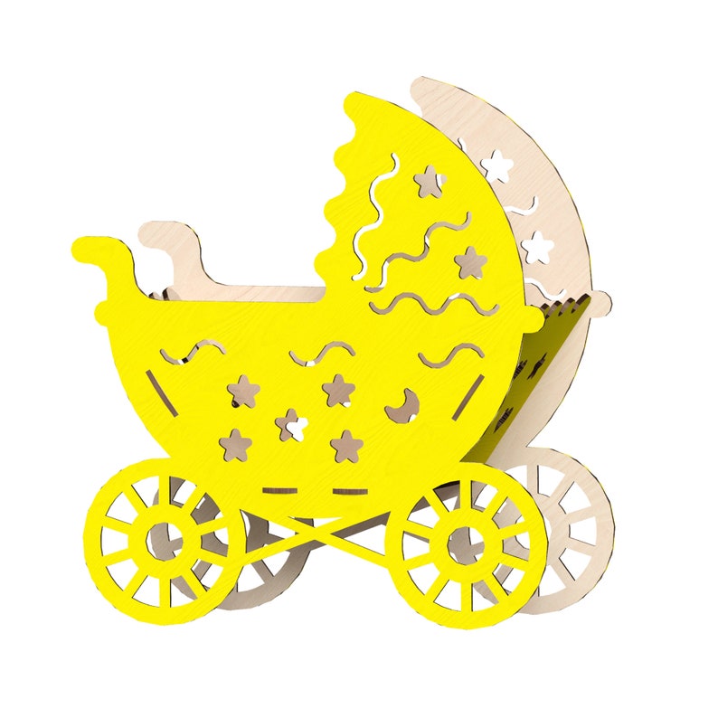 Baby Shower Strollerlaser Cut Files Laser Cut Template | Etsy