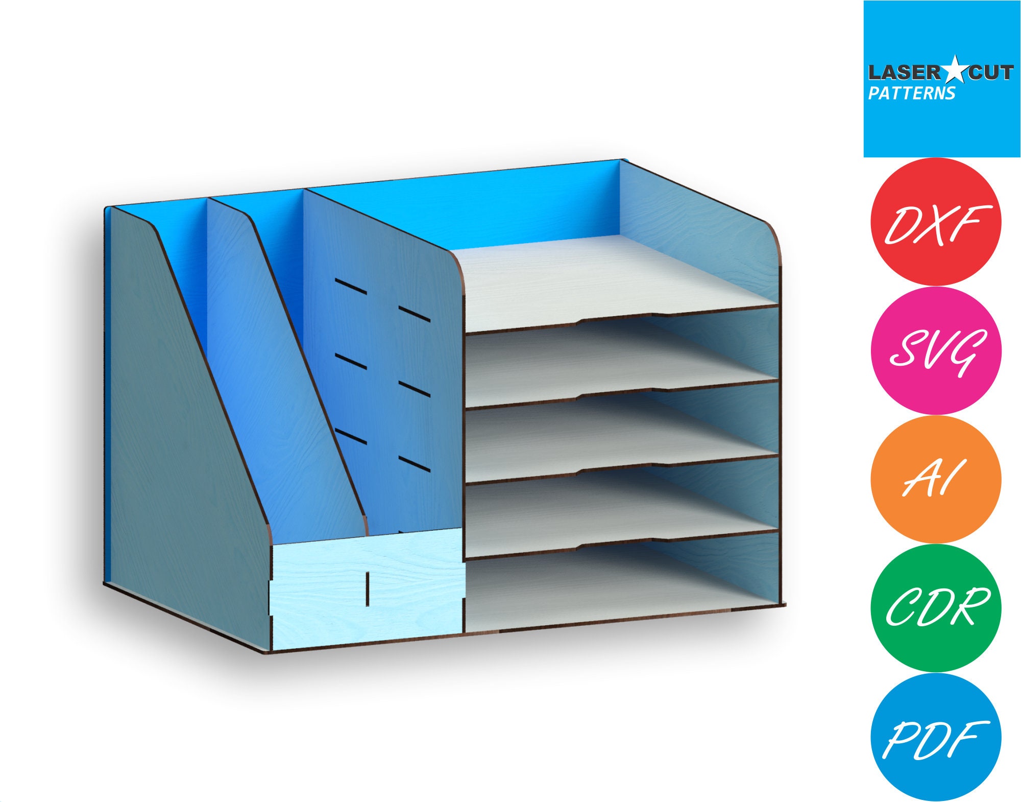 cnc pattern Desktop organize for pencil Laser cut pattern Desktop