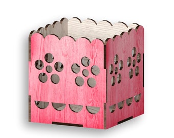 Laser Cut Flower Box Template, Vector Files (Digital Download)