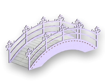 Laser Cut Bridge Model: Svg Dxf Pdf Ai Cdr Eps Files (Instant Download)