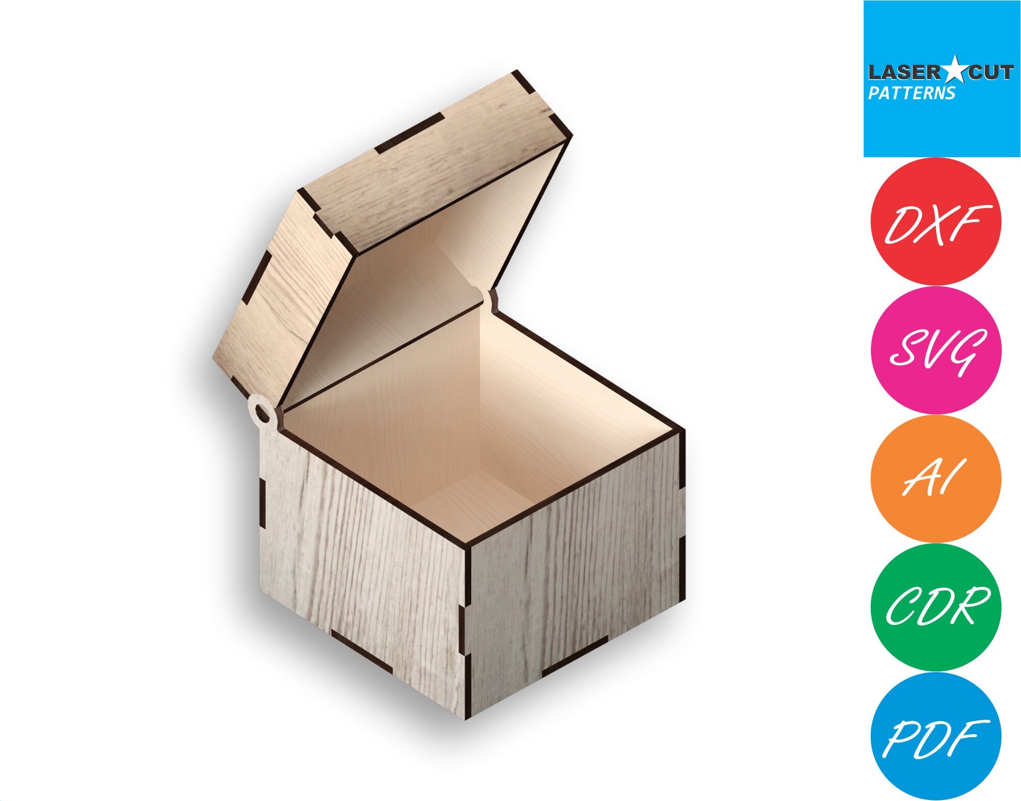 Box With Lid Laser Cut Files Laser Cut Template Laser Cut Etsy UK