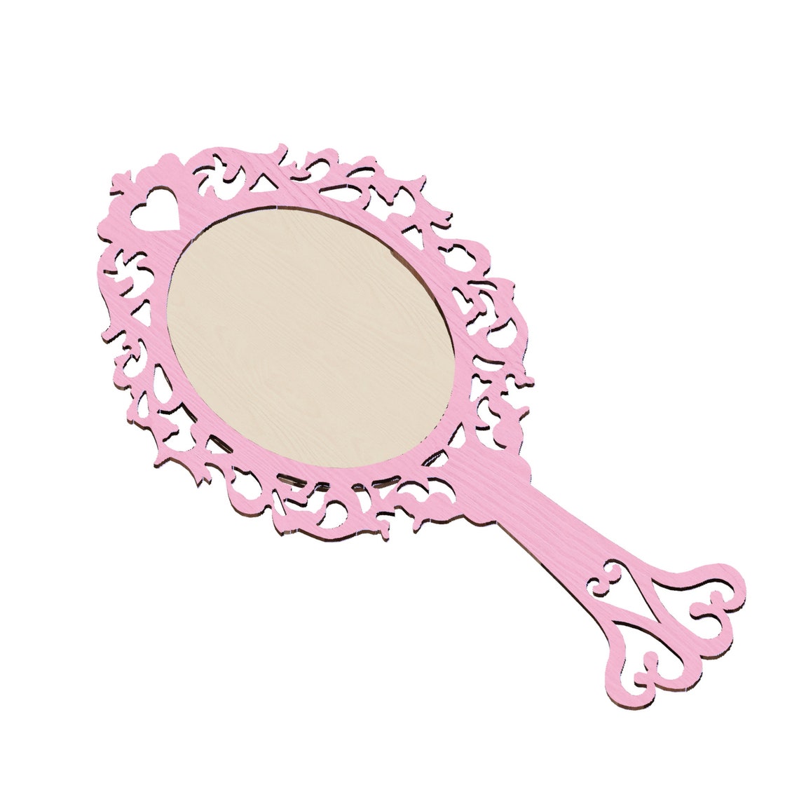 Princess Hand Mirror Laser Cut Files SvgDxfPdfAiCdrEps Etsy