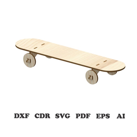 skateboard pattern vector for laser cutting cnc svg laser cut template laser cut pattern vector model vector plan instant download skateboard template