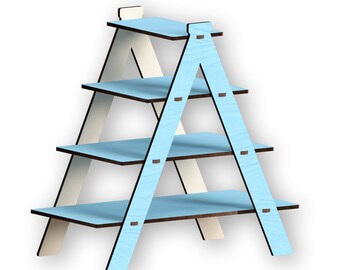 Stair Cupcake Stand Laser Cut Files, Vector Template (Instant Download)