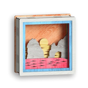 Cabo Beach Light Box Laser Cut Files (Digital Download)