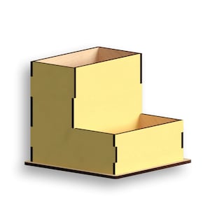 Laser Cut Pen Holder Template | Desk Organizer SVG, DXF, PDF (Digital Download)