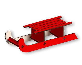 Laser Cut Sled Files: Vector Model Template (Digital Download)