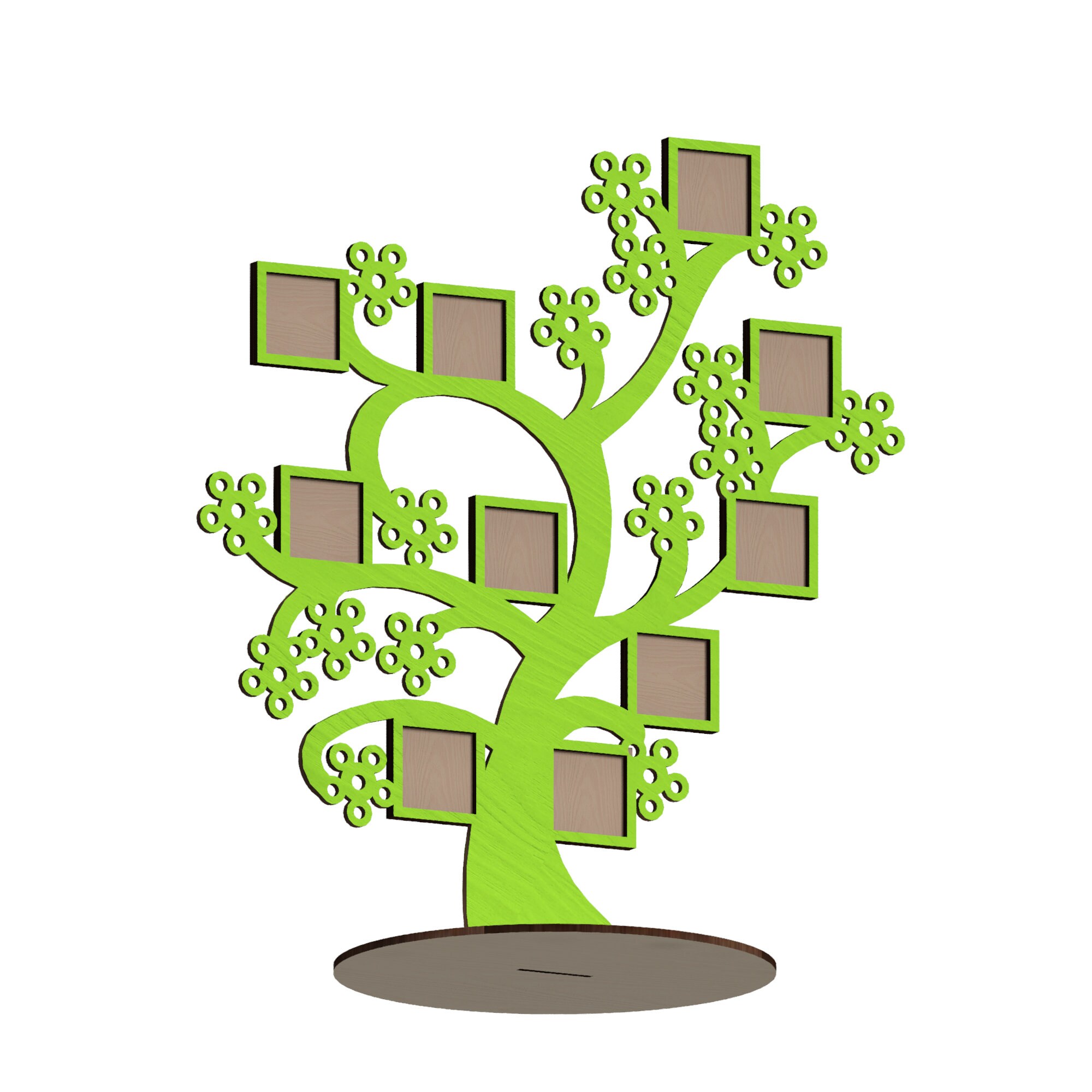 Family Tree Picture Frame Display Laser Cut Files Etsy