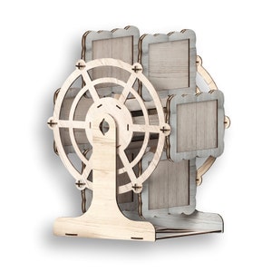 Photo Album Ferris Wheel, Laser Cut Files - Svg+Dxf+Pdf+Ai+Cdr+Eps - laser Files - Instant Download - laser cut template - laser cut pattern