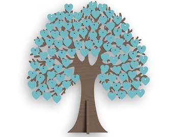 Tree with Hearts Laser Cut File: Svg/Dxf/Pdf/Ai/Cdr/Eps (Instant Download)