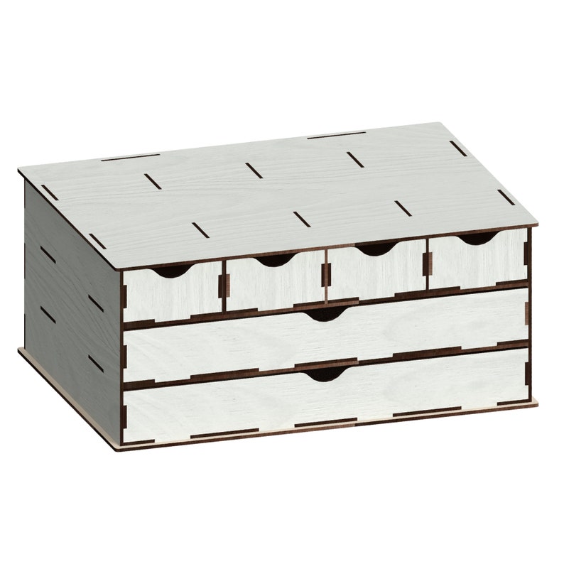 Drawer Organizer Laser Cut Files Svgdxfpdfaicdreps Etsy