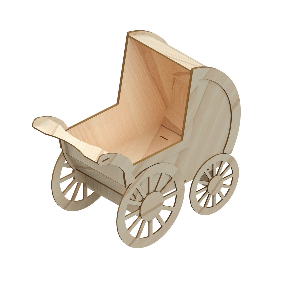 StrollerLaser Cut Files laser cut template Vector for | Etsy