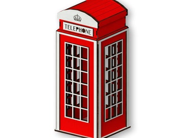 Lasergesneden bestanden telefooncel: vectormodel (digitale download)