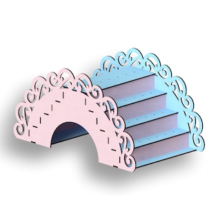 Lollipop Bridge stand, lollipop, Laser Cut Files, laser cut template, Vector for Laser, laser cut pattern, vector model, Instant download