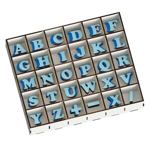 Alphabet Box, Laser Cut Files - Svg+dxf+pdf+ai+cdr+eps - Laser Files ...