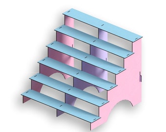 Cupcake Stair Laser Cut File: Vector Template (Digital Download)