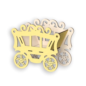 Carriage centerpiece, Laser Cut Files - Svg+Dxf+Pdf+Ai+Cdr+Eps - laser Files - Instant Download - laser cut template - laser cut pattern