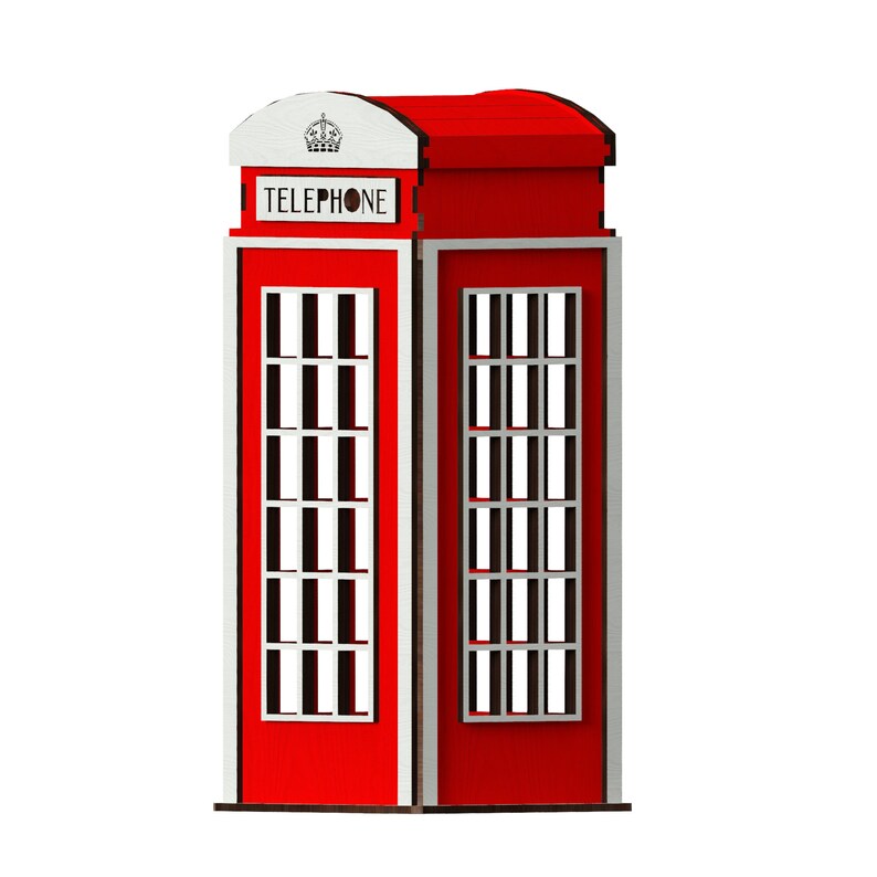 Telephone Box Laser Cut Files: Vector Model (Digital Download) image 9