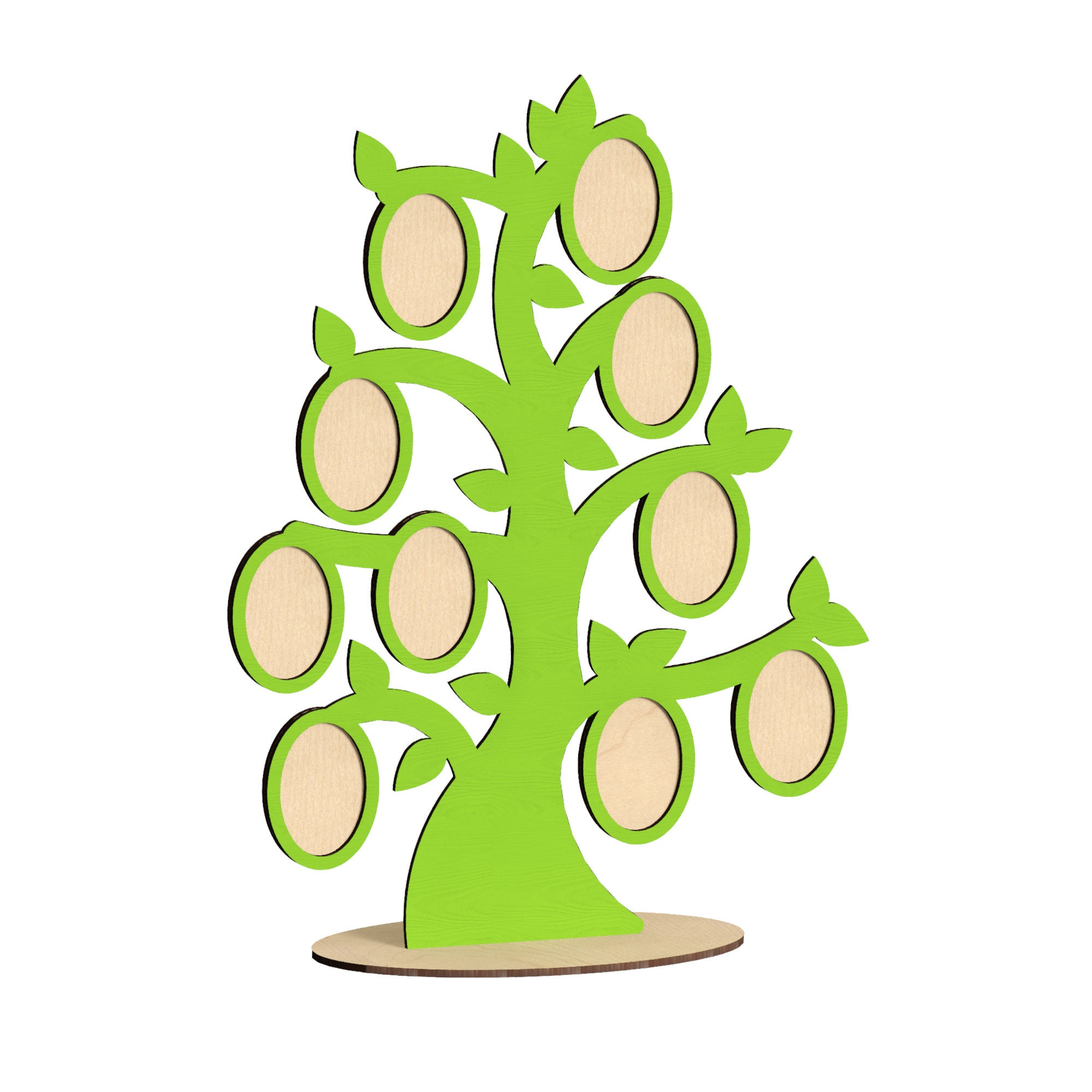 Family Tree Picture Frame Display Laser Cut Files Etsy