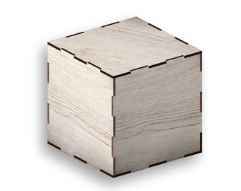 5x5x5 Cube Laser Cut Files, Vector Model (Instant Download)