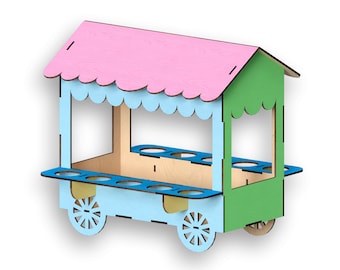 Candy Cart Laser Cut Template: Vector Model (Instant Download)