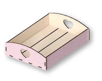 Heart Tray Laser Cut Files, 3mm Vector Plans (Digital Download)