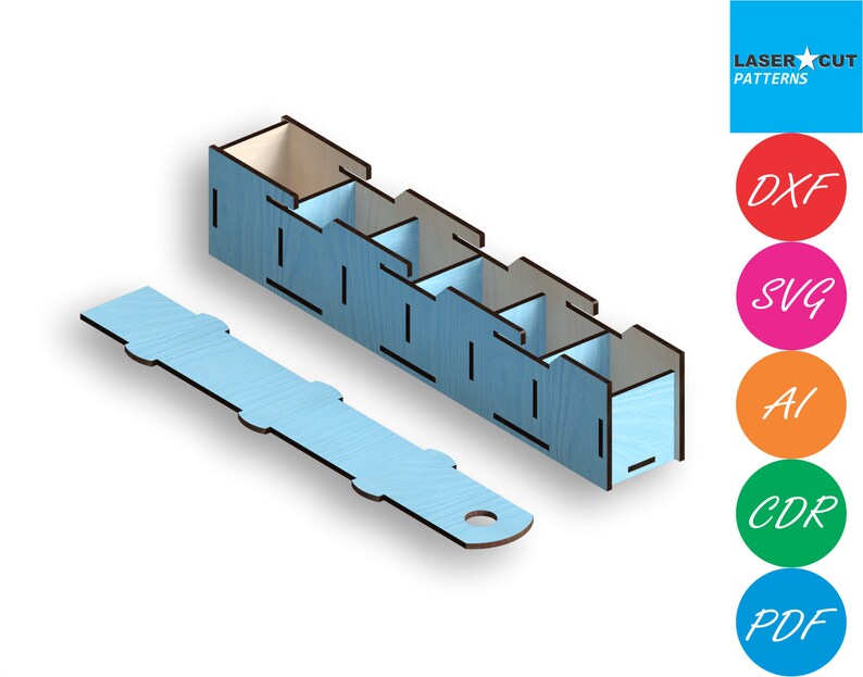 Sliding Box With Dividers Laser Cut Files Laser Cut Etsy