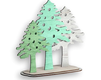 Christmas Trees, Laser Cut Files - Svg+Dxf+Pdf+Ai+Cdr+Eps - laser Files - Instant Download - laser cut template - laser cut pattern