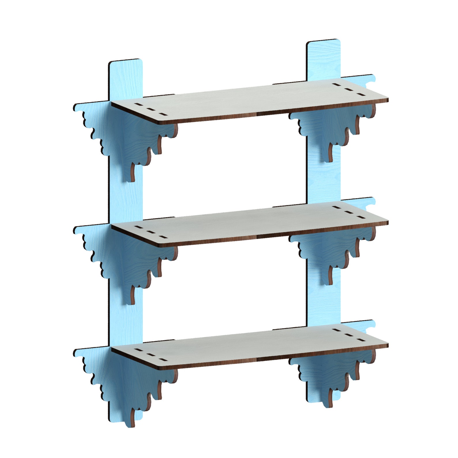 3 Tiers Wall Shelf Laser Cut Files Svgdxfpdfaicdreps Etsy