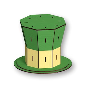 Small Hat, st patricks hat , Laser Cut Files, laser cut template, Vector for Laser, laser cut pattern, vector model,Instant download