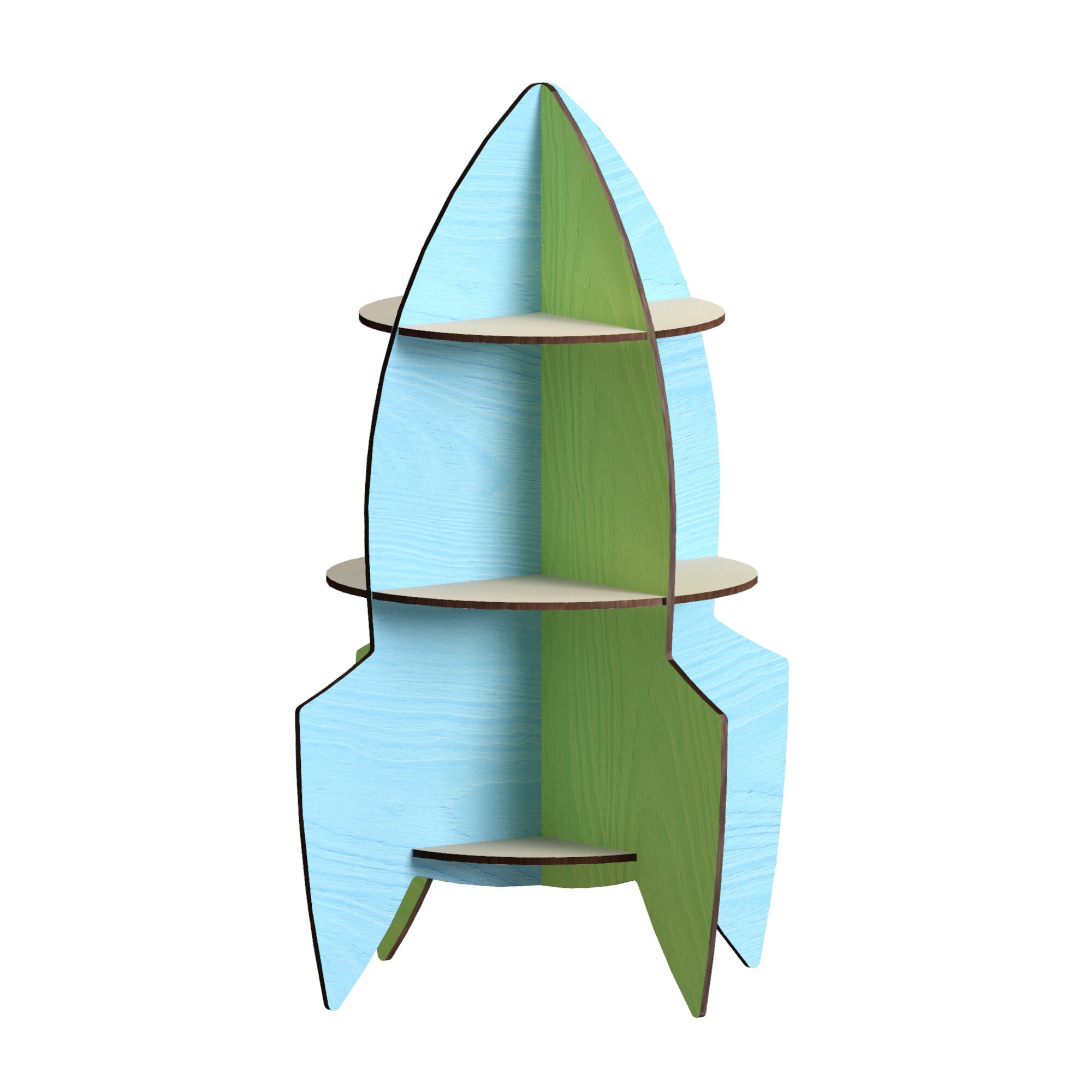 Rocket Cupcake Stand archivos de corte láser plantilla de Etsy México