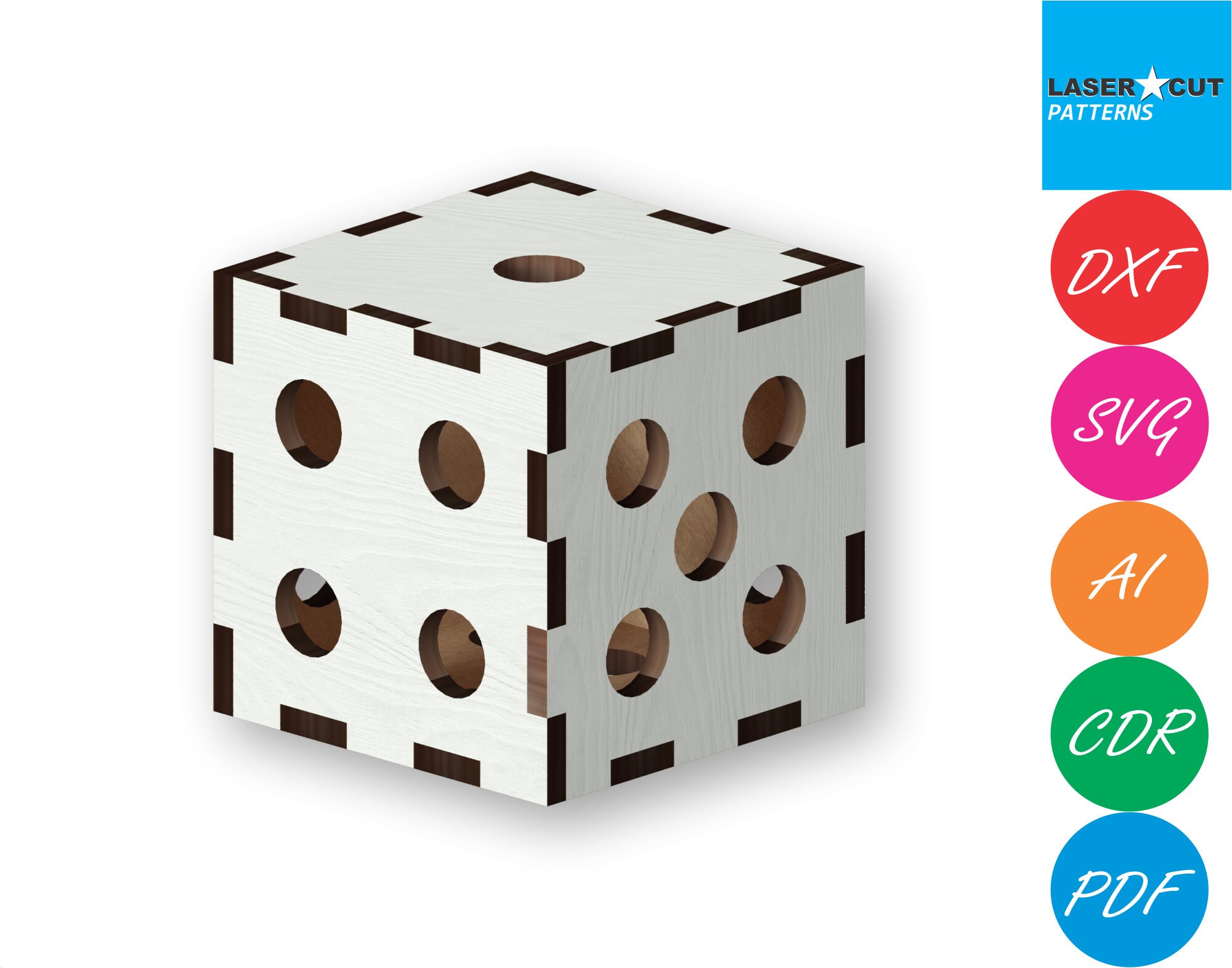 Dice Laser Cut Files Svgdxfpdfaicdreps Laser Files Etsy