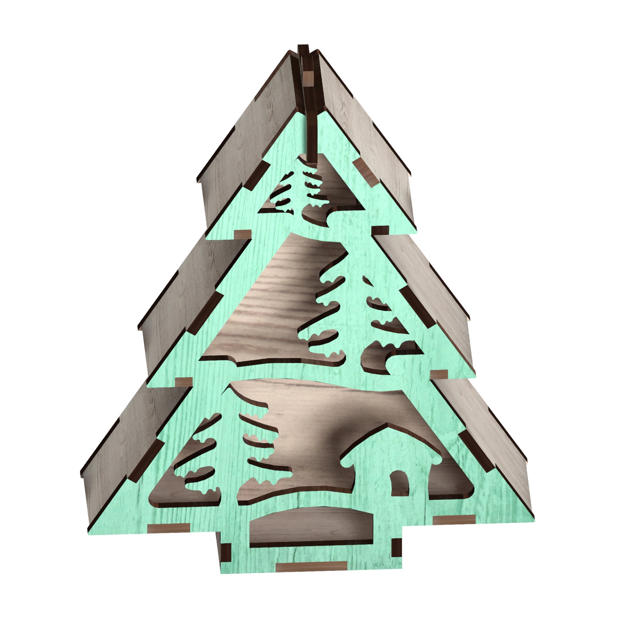 Christmas Tree Ornament Laser Cut Files Etsy