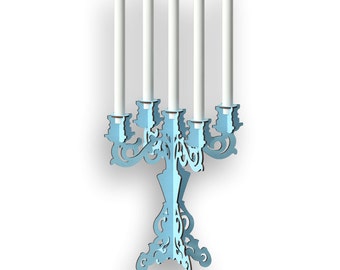 Laser Cut Candlestick Files, CNC Pattern (Digital Download)