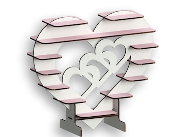 Heart Ferrero Rocher Stand, Laser Cut Files - Svg+Dxf+Pdf+Ai+Cdr+Eps - laser Files - Instant Download - laser cut template
