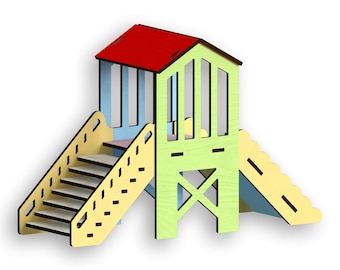 Hamster Playground Laser Cut File: CNC Vector Template (Digital Download)