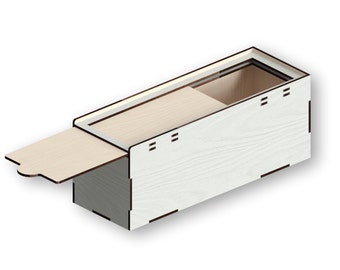 Archivos de corte láser para caja con tapa deslizante (descarga digital)