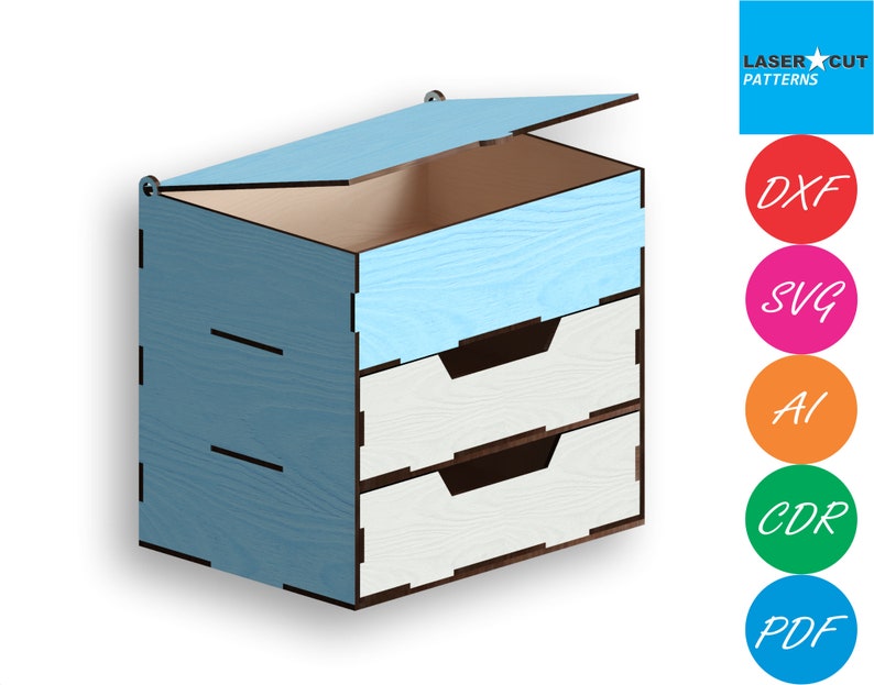 Drawer Organizer Laser Cut Files Laser Cut Template Vector Etsy