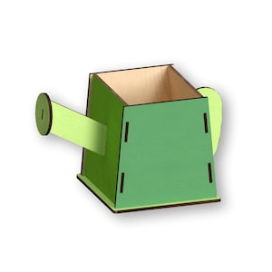 Watering Can Box, Laser Cut Files, laser cut template, laser cut pattern, vector model,vector plan,Instant download