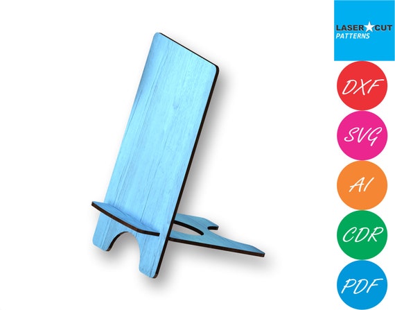 Download Phone Stand Laser Cut Files Svgdxfpdfaicdreps Laser Etsy