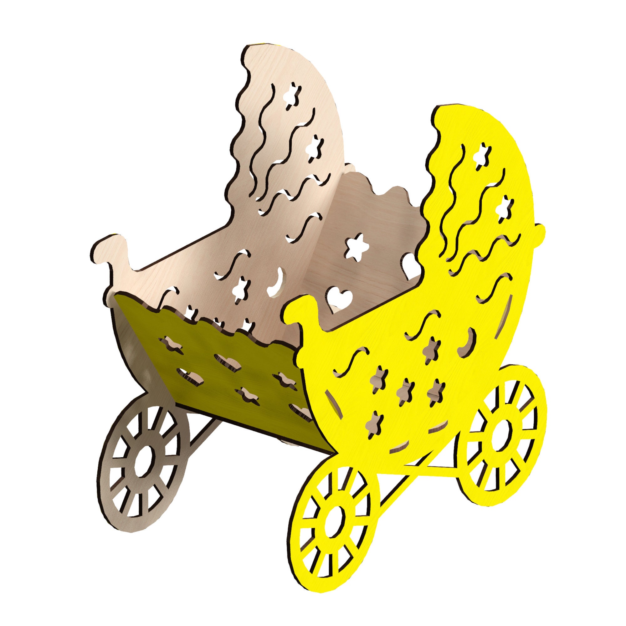 Baby Shower Strollerlaser Cut Files Laser Cut Template - Etsy Canada