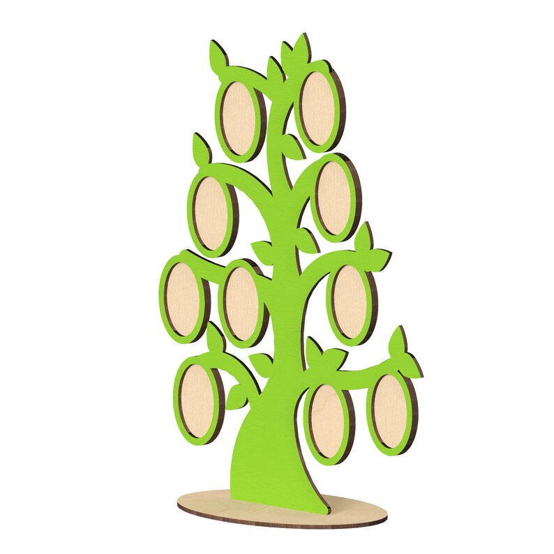 Family Tree Picture Frame Display Laser Cut Files Etsy