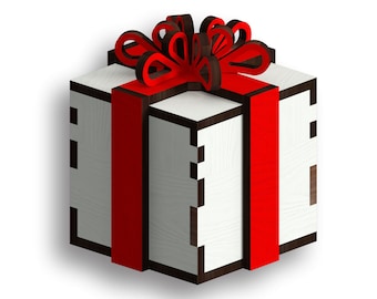 Gift Box 5x5x5cm, Laser Cut Files, laser cut template, laser cut pattern, vector model,vector plan,Instant download