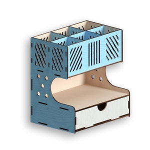 Desk Organizer, Laser Cut Files - Svg+Dxf+Pdf+Ai+Cdr+Eps - laser Files - Instant Download - laser cut template - laser cut pattern