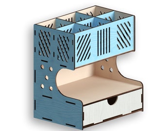 Laser Cut Desk Organizer Files, 3mm Plywood (Digital Download)